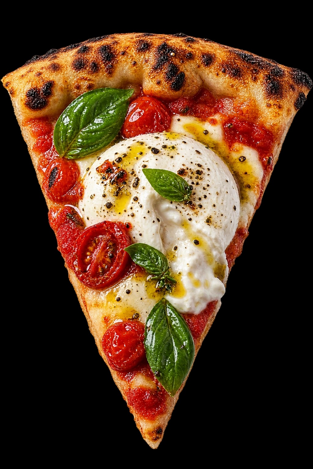 BURRATA pizza slice